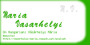 maria vasarhelyi business card